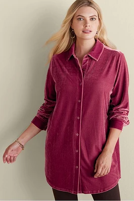 Velvet Boyfriend Tunic Shirt