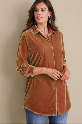 Velvet Boyfriend Tunic Shirt