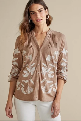 Alva Embroidered Knit Top