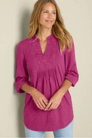 Mikaela Embroidered 3/4 Sleeve Tunic