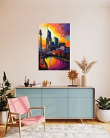 Music City Rhythm | Nashville Painting Wall Art Impressionism Modern Canvas Metal Prints Tennessee Home Deco