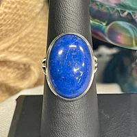 Lapis Lazuli Pendant & Ring Set — Silver Vixen