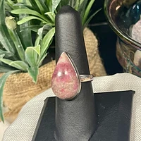 Pink Thulite Ring — Silver Vixen