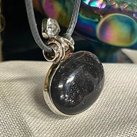 Sunstone in Iolite Pendant — Silver Vixen