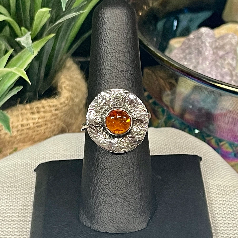 Baltic Amber Ring — Silver Vixen