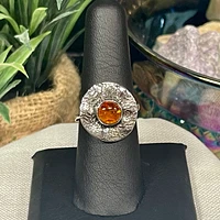 Baltic Amber Ring — Silver Vixen