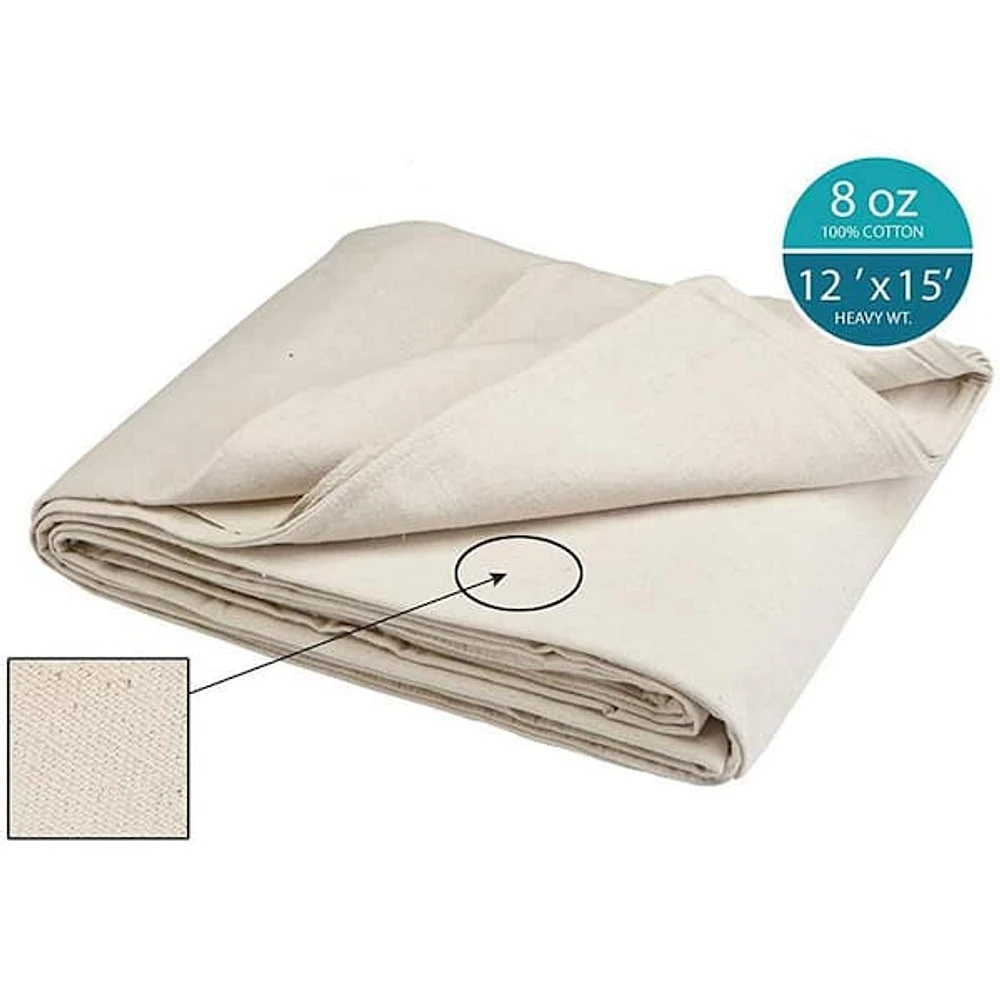 The Clean Store 12 ft. x 15 ft. Canvas Drop Cloth (Full Case of 4 Units) |  The Market Place