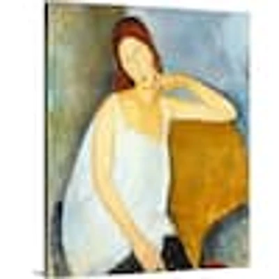 "Jeanne Hebuterne (1898-1920)" by Amedeo Modigliani Canvas Wall Art