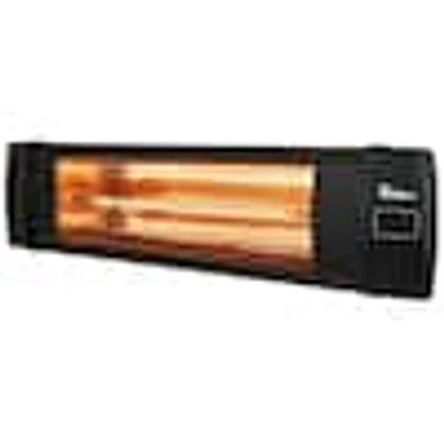 1500-Watt Electric Carbon Infrared Space Heater Indoor Outdoor Patio Garage Wall or Ceiling Mount with Remote, Black