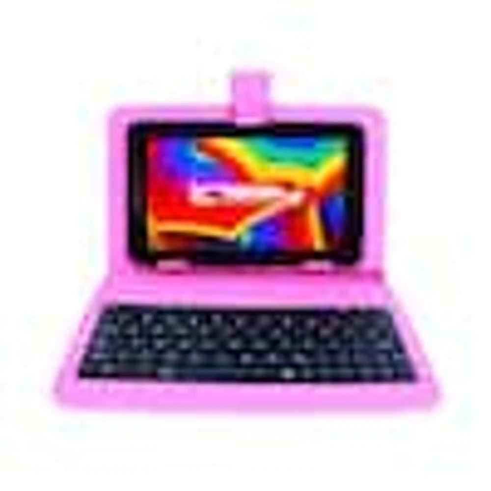 LINSAY 7 in. 2GB RAM 32GB Android 12 Quad Core Tablet with Pink Keyboard |  The Market Place