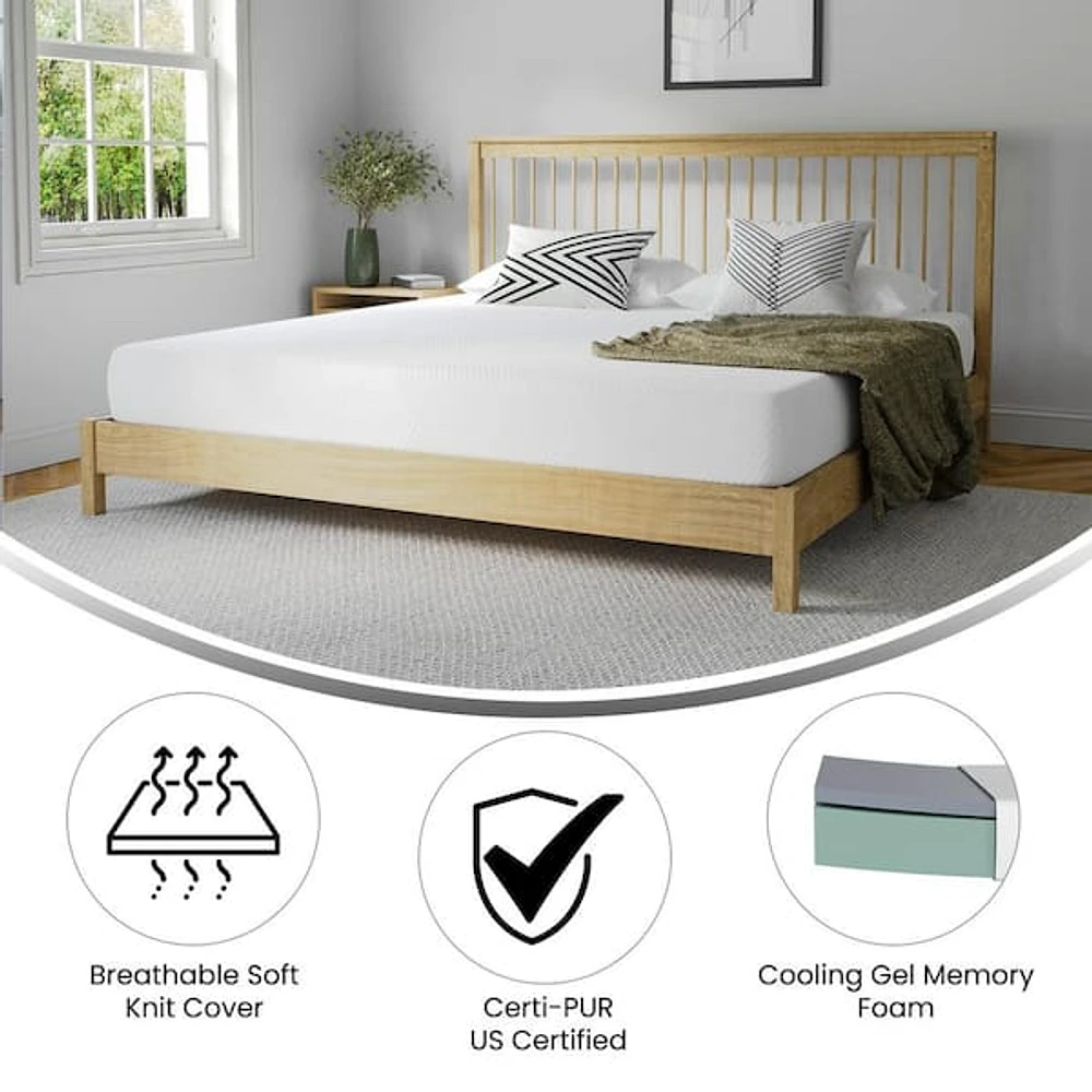 TAYLOR + LOGAN King Medium-Firm Memory Foam Tight Top 8 in. Bed-in-a-Box  Mattress | The Market Place