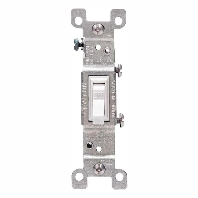 Leviton 15 Amp Single-Pole Switch, White (10-Pack) M24-01451-2WM