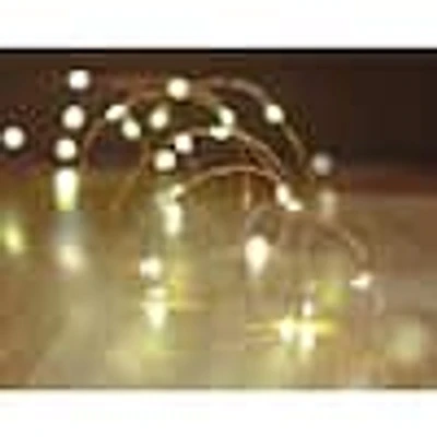 Outdoor/Indoor 16 ft. Battery Powered Micro LED Copper Wire Fairy String Light (2-Pack)