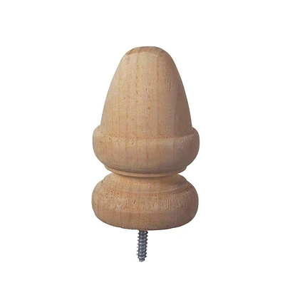 ProWood 4 in. x 4 in. Wood Acorn Post Cap Finial (6-Pack)