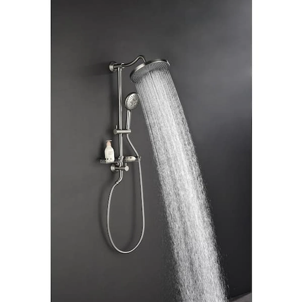 Aosspy Single-Handle 4-Spray Shower Faucet 2.0 GPM with 10 in. H Pressure  Shower Faucet in Brushed Nickel (Valve Included) | The Market Place