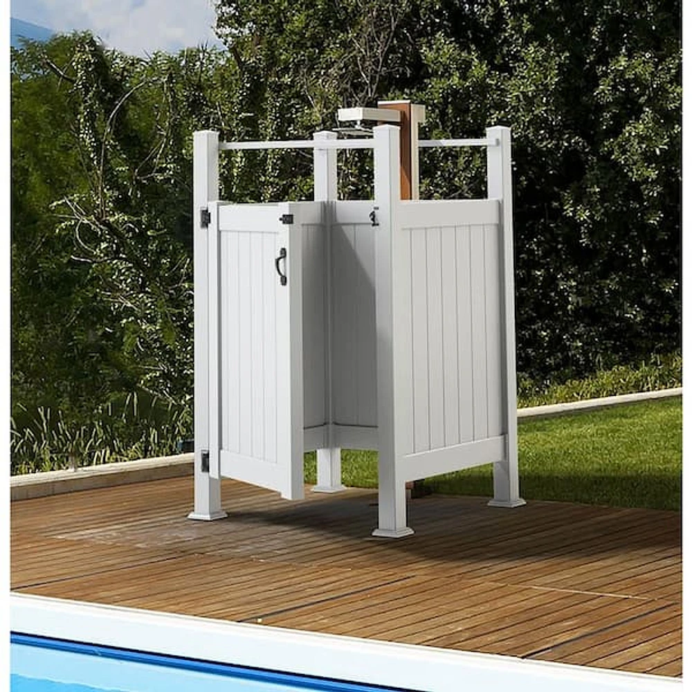 Barrette Outdoor Living Valley 4 ft. W x 6 ft. H White Vinyl Un-Assembled Fence Gate