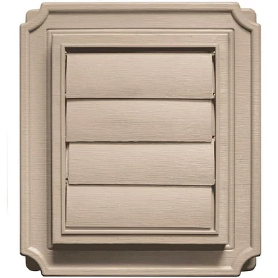 7.875 in. x 7.875 in. #011 Sandalwood Scalloped Exhaust Siding Vent 7.875 in. x 7.875 in. #011 Sandalwood Scalloped Exhaust Siding Vent