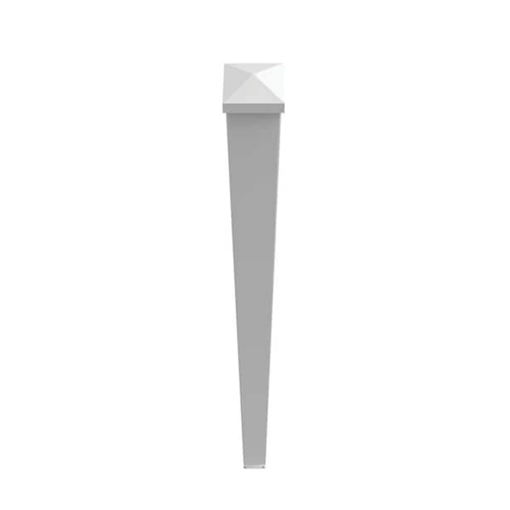 Veranda Aluminum Rail 52 in. HD Blank Fascia Mount Post MZ