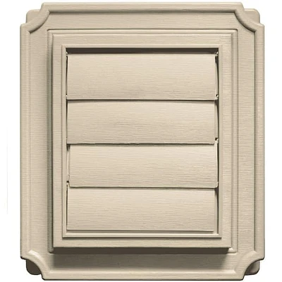 7.875 in. x 7.875 in. #011 Sandalwood Scalloped Exhaust Siding Vent 7.875 in. x 7.875 in. #011 Sandalwood Scalloped Exhaust Siding Vent
