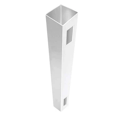 Veranda Linden 5 in. x 5 in. x 8 ft. Sand Vinyl Routed Fence End/Gate Post