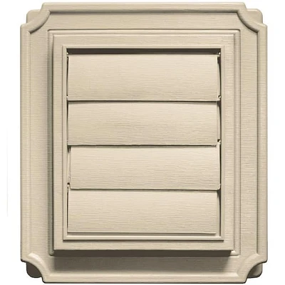 7.875 in. x 7.875 in. #011 Sandalwood Scalloped Exhaust Siding Vent 7.875 in. x 7.875 in. #011 Sandalwood Scalloped Exhaust Siding Vent
