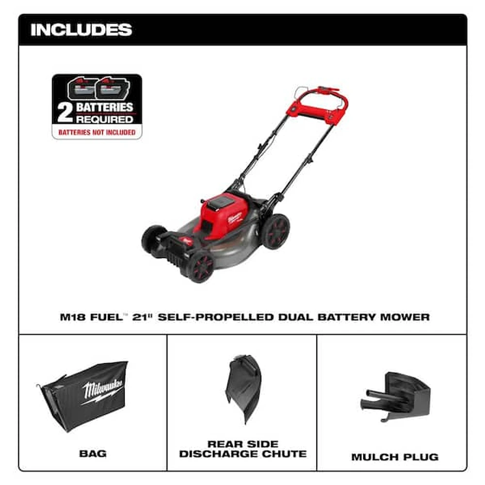Milwaukee M18 FUEL Brushless Cordless 21 in. Walk Behind Dual 