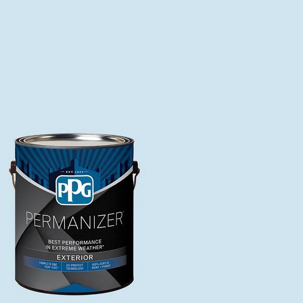 PERMANIZER 1 Gal. PPG1237-2 Diamond Blue Semi-Gloss Exterior Paint | The  Market Place