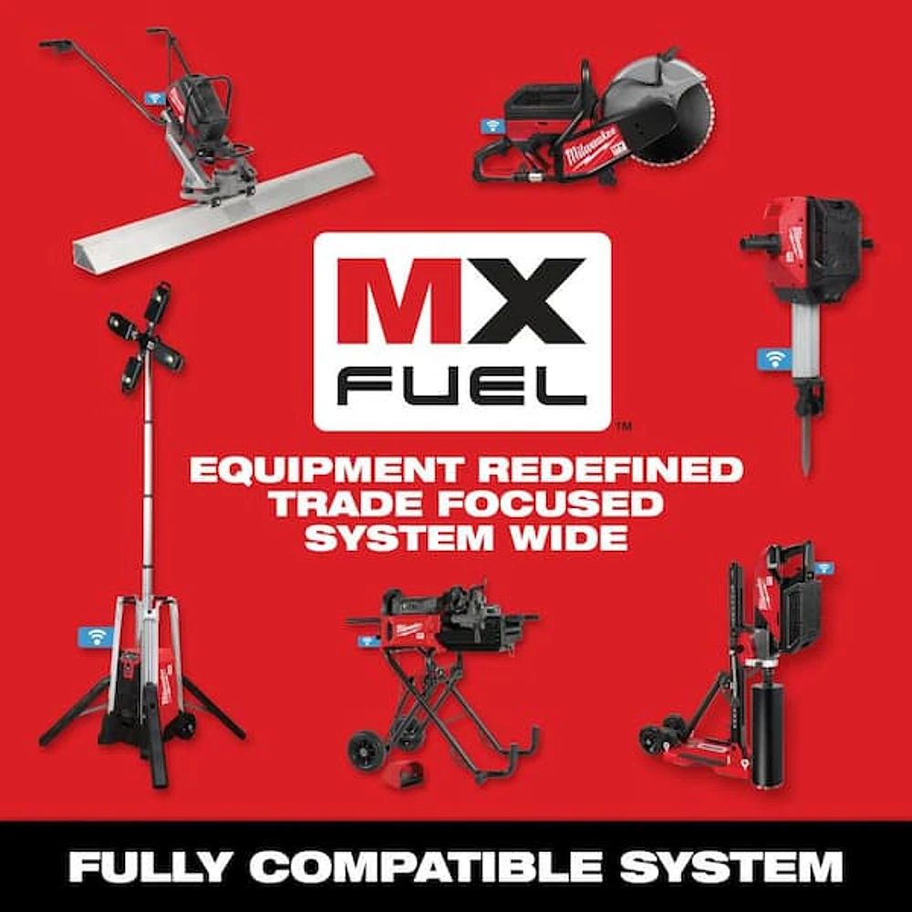 Milwaukee MX FUEL Lithium-Ion Cordless Briefcase Concrete Vibrator Kit W/M18 FUEL 1 in. SDS-Plus Rotary Hammer/Dust Extractor Kit