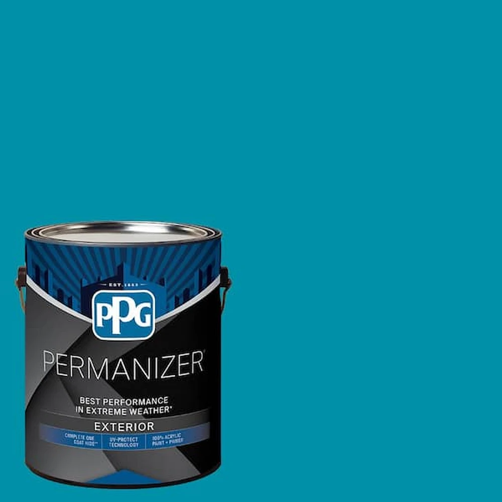 PERMANIZER 1 gal. PPG1236-7 Mediterranean Blue Semi-Gloss Exterior Paint |  The Market Place