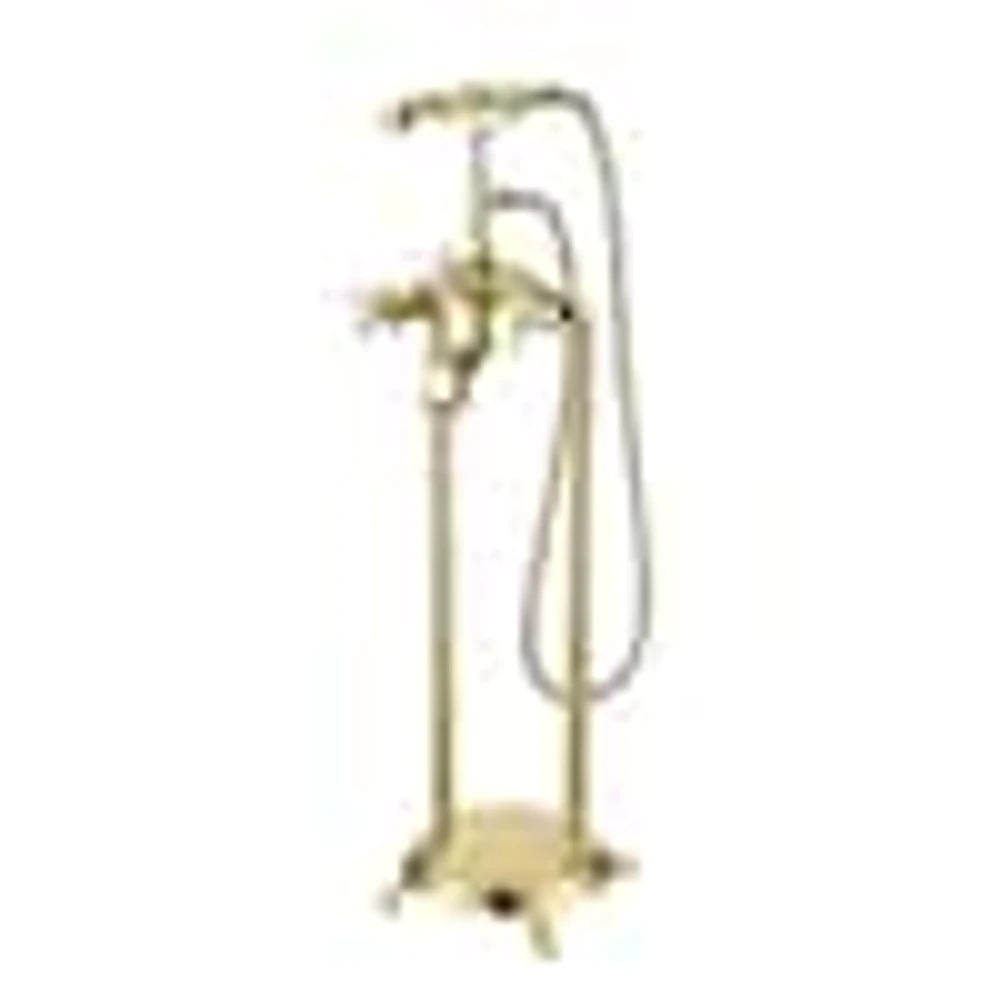 Satico 39-3/4 in. Titanium Golden Freestanding Floor Mounted Bath Tub  Filler Faucets with Hand Held Shower Head | The Market Place