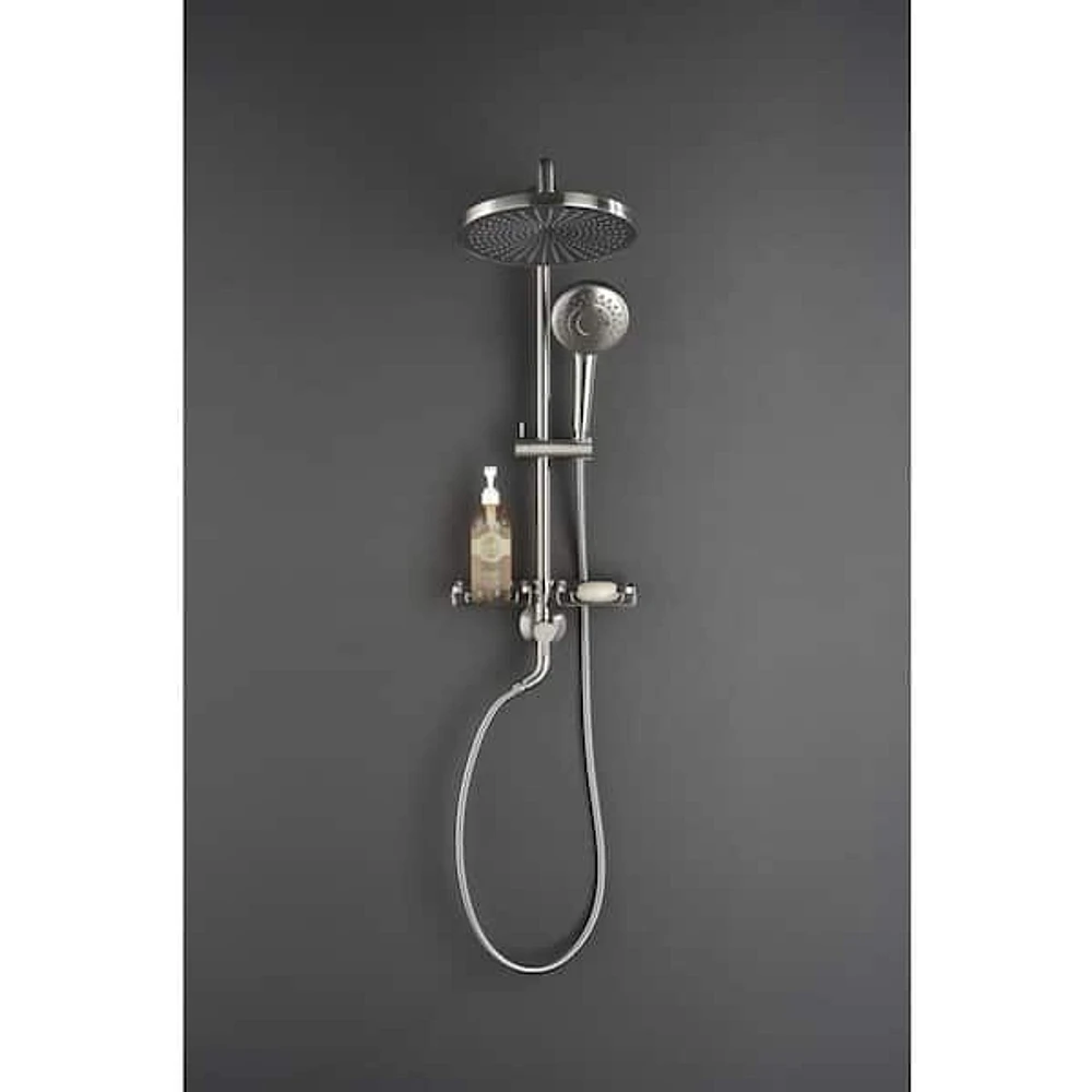 Aosspy Single-Handle 4-Spray Shower Faucet 2.0 GPM with 10 in. H Pressure  Shower Faucet in Brushed Nickel (Valve Included) | The Market Place