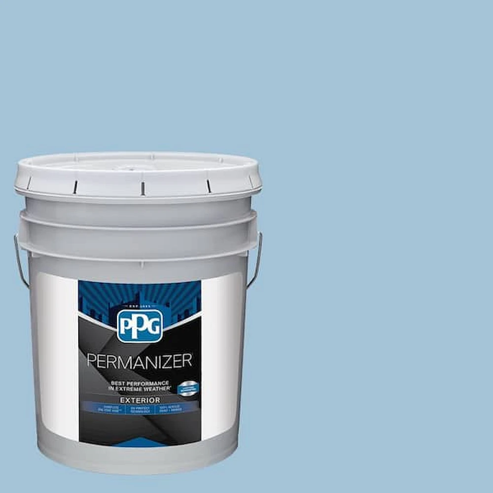 PERMANIZER 5 gal. PPG1158-3 Blue Bows Semi-Gloss Exterior Paint | The  Market Place