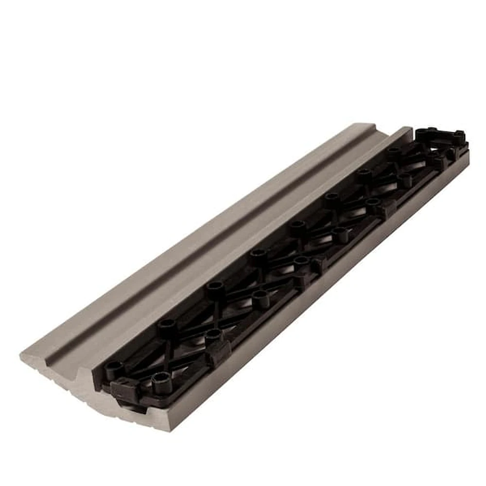CREATIVE SURFACES 3 in. x 12 in. Composite Deck Tile Edge Trim in Sable (4-Pieces Per Box)
