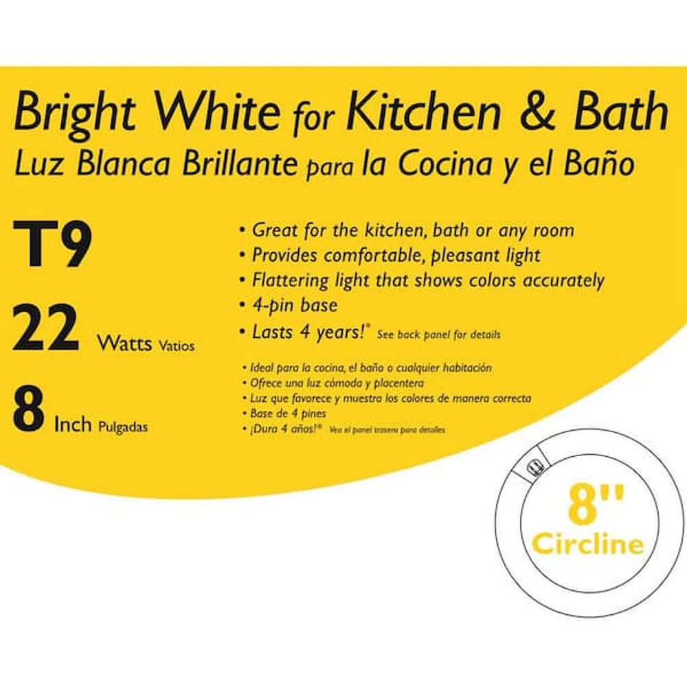 Philips 22-Watt 8 in. Linear T9 Circline Fluorescent Tube Light Bulb Bright White (3000K)