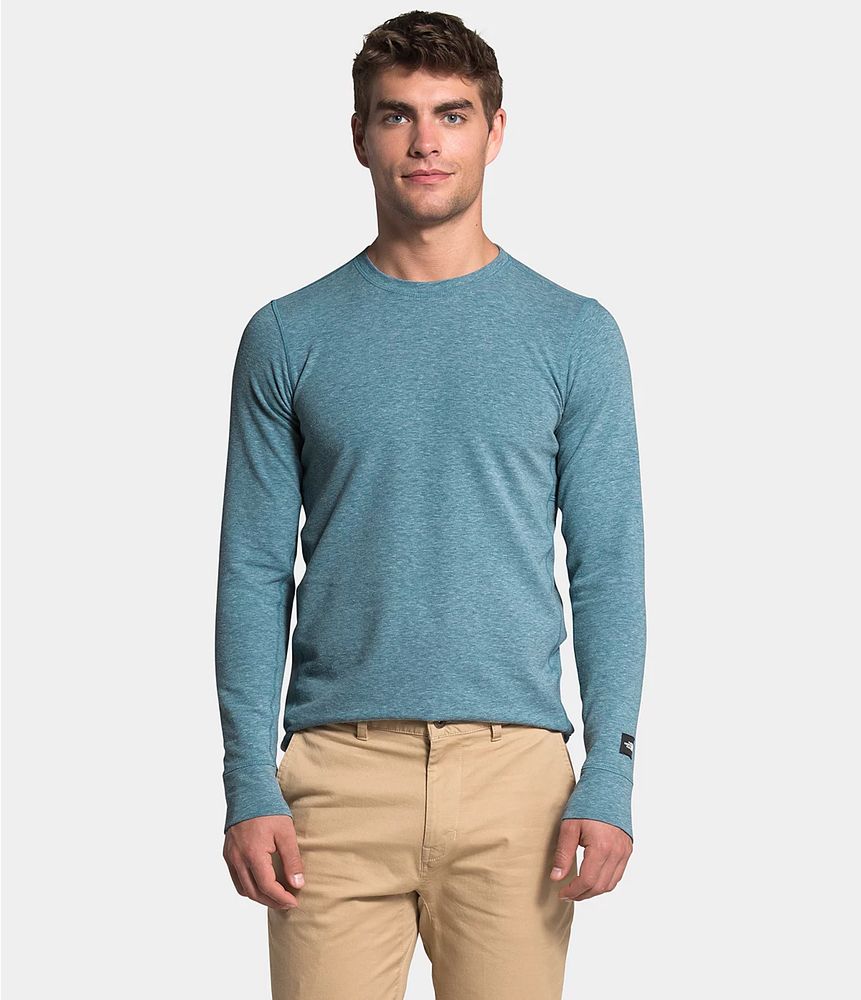 the north face men's long sleeve terry crew shirt