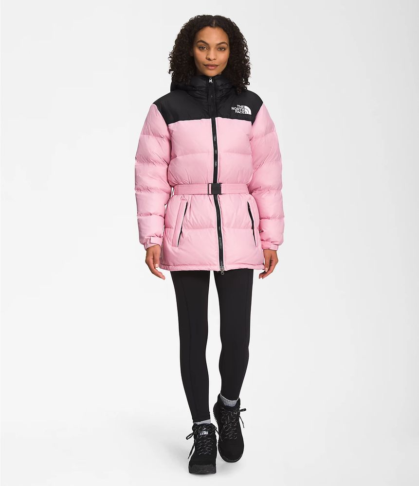 the north face belted nuptse jacket