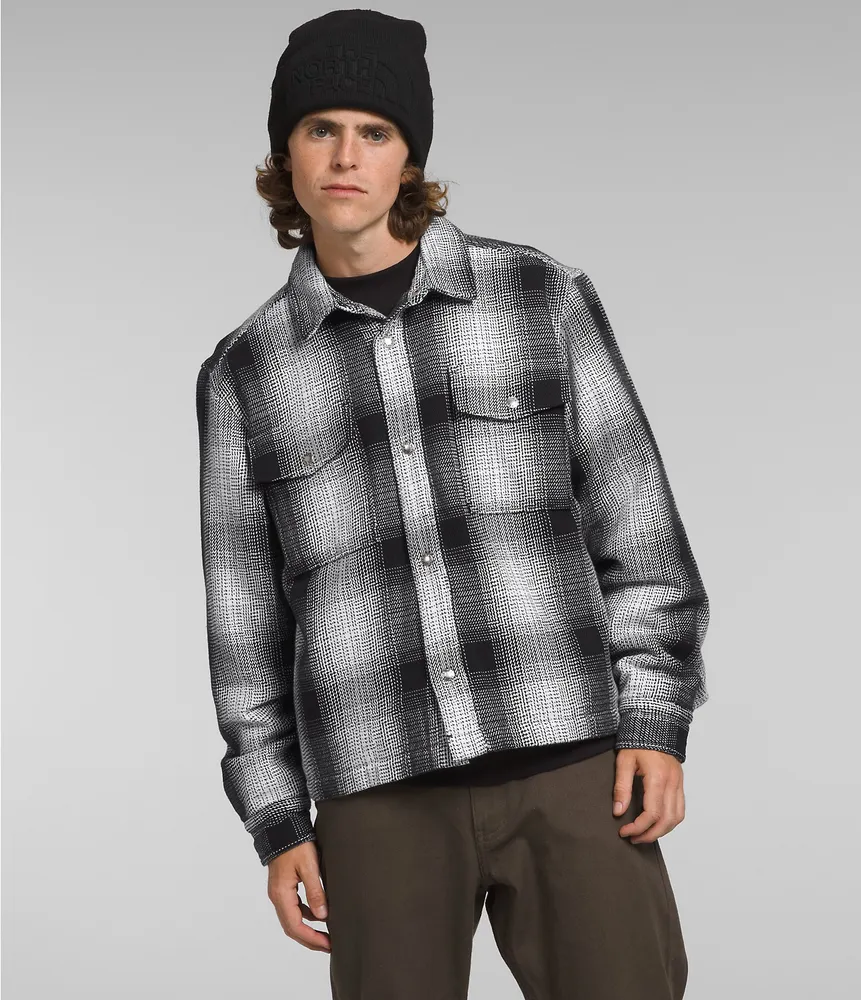 The North Face – Valley Twill Utility Shacket Large Halfdome Shadow Plaid