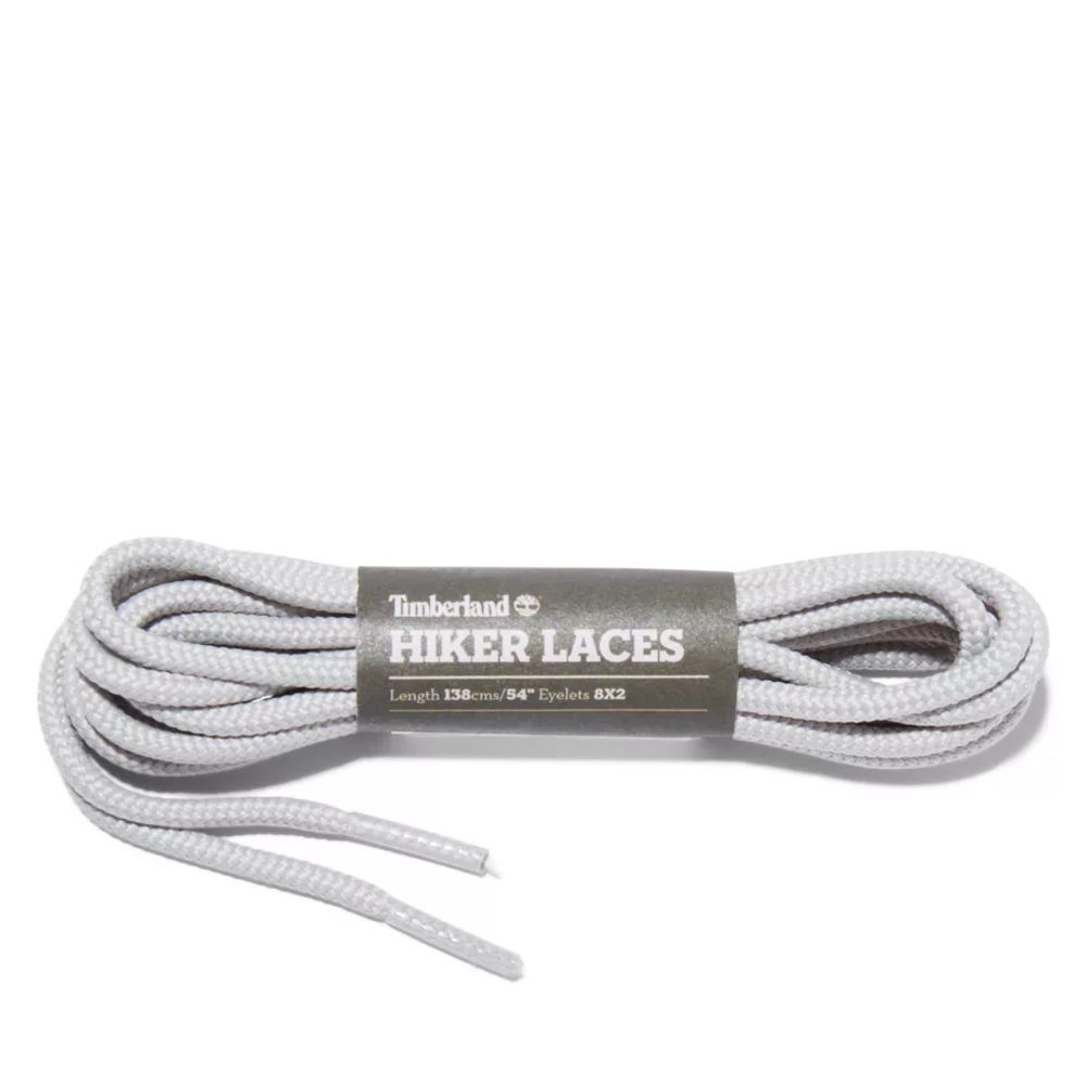 Timberland Lacets De Rechange Ronds Pour Chaussures De Randonnée 137 cm 54 pouces En Gris Argent, Taille TAILLE UNIQUE