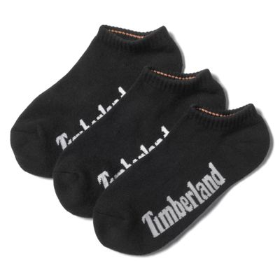 Timberland Lot De 3 paires De Chaussettes De Sport Invisibles Stratham Core Pour Homme En Noir Noir, Taille M