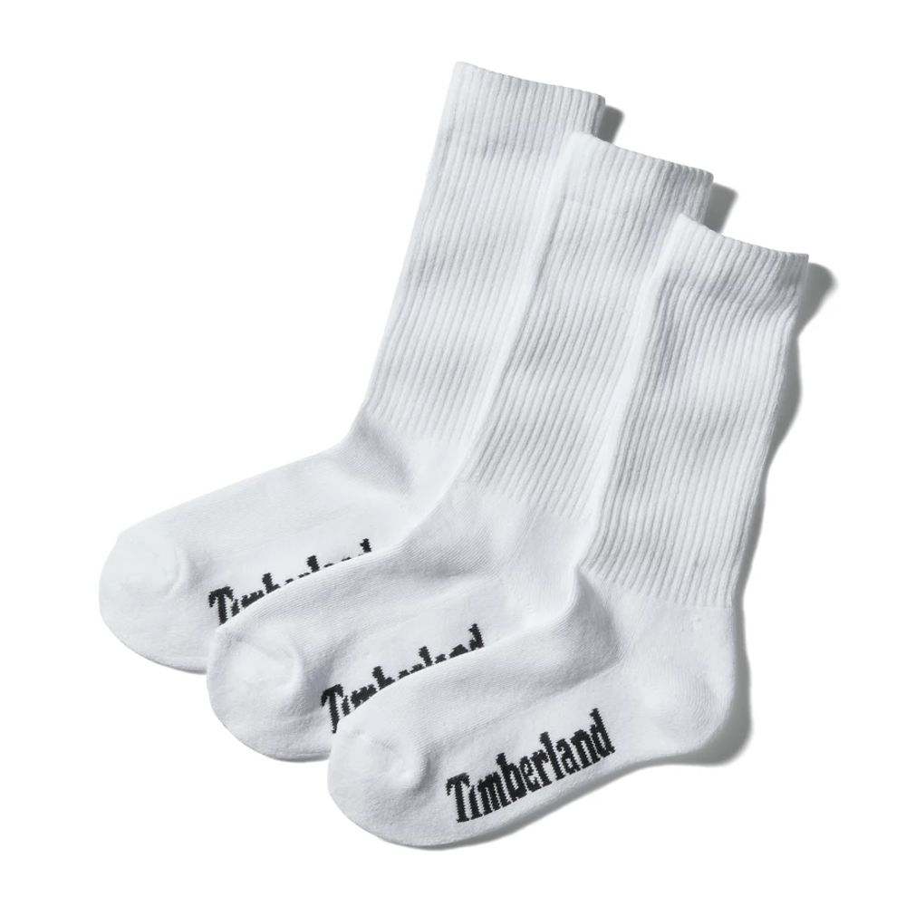 Timberland Lot De 3 Paires De Chaussettes Core Pour Femme En Blanc Blanc