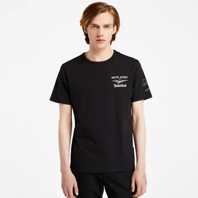 T-shirt Moto Guzzi X Timberland Pour Homme En Noir Noir, Taille 3XL