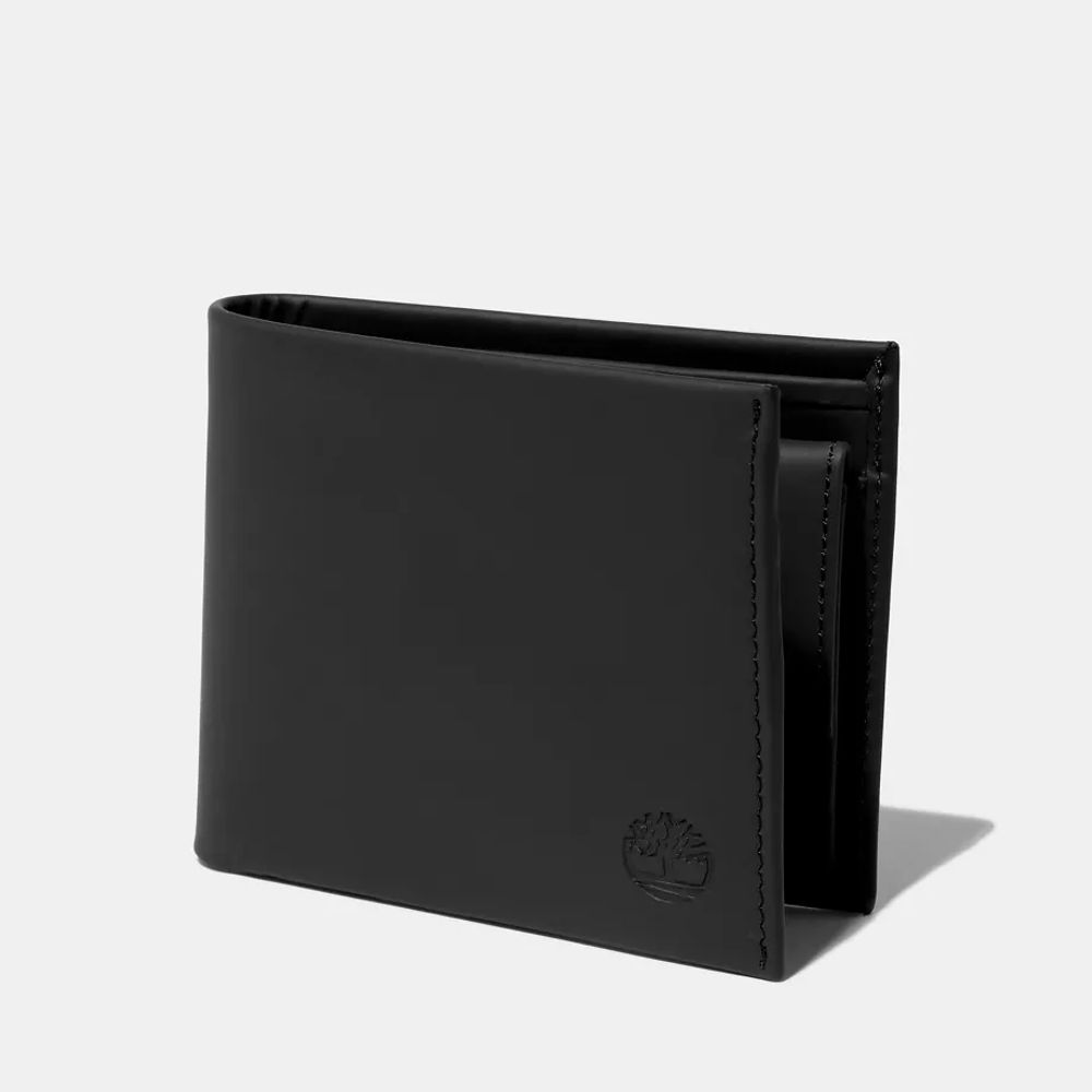Timberland Portefeuille En Cuir Flatiron Avec Poche À Monnaie Pour Homme En Noir Noir, Taille TAILLE UNIQUE