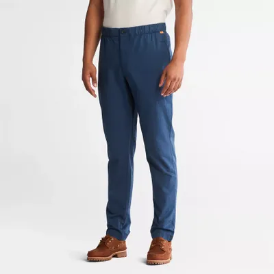 Timberland Pantalon De Jogging En Coton Et Lin Pour Homme En Bleu Bleu Fonc