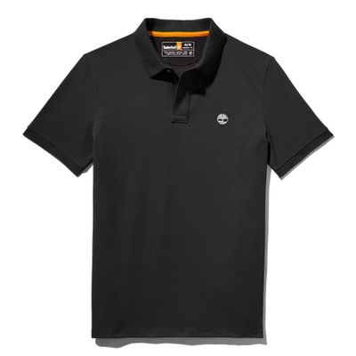 Timberland Polo En Piqué Millers River Pour Homme En Noir Noir