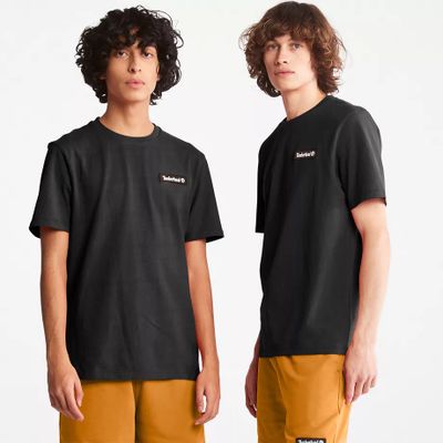 Timberland T-shirt Épais Unisexe Avec Logo En Noir Noir