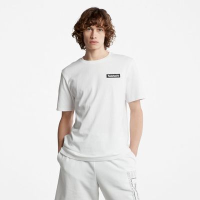 Timberland T-shirt Épais Unisexe Avec Logo En Blanc Blanc Homme