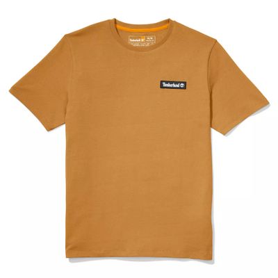 Timberland T-shirt Épais Unisexe Avec Logo En Orange Jaune Homme, Taille M
