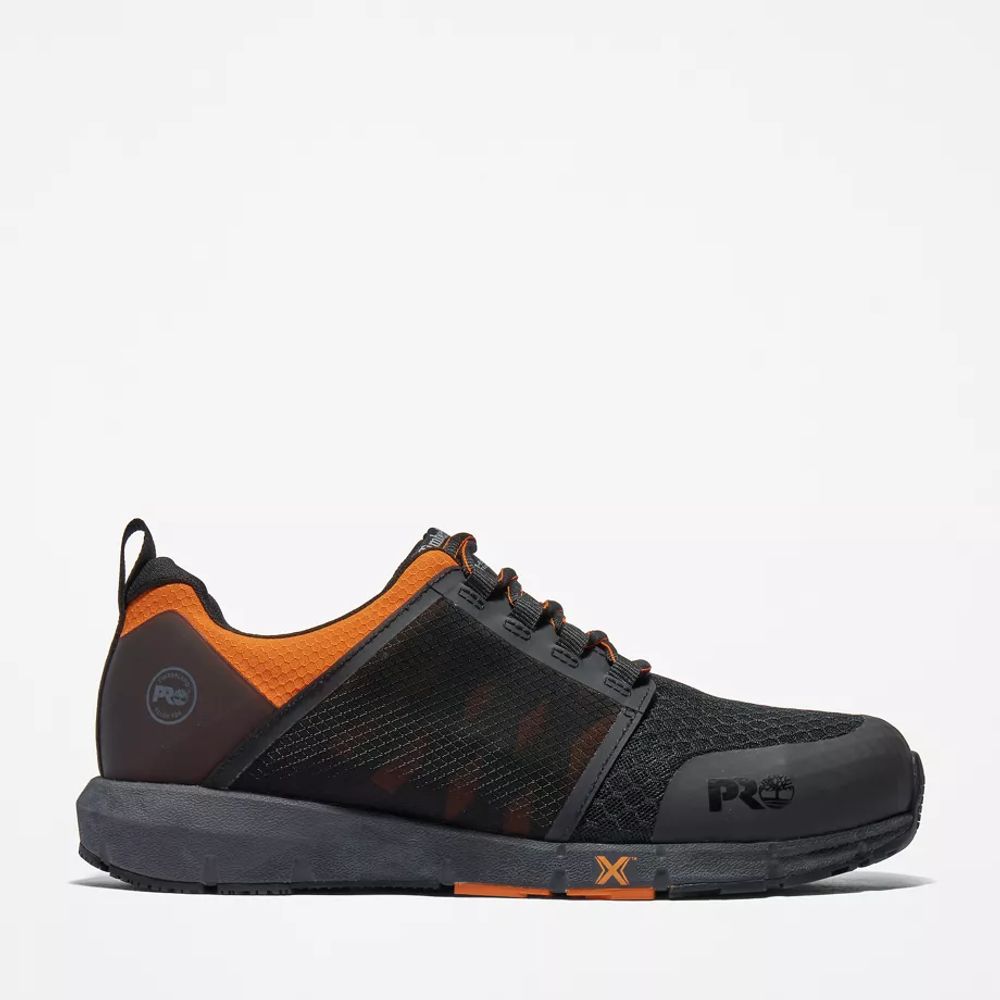 Timberland Chaussure De Travail À Embout En Alliage Radius Pour Homme En Noir Et Orange Noir