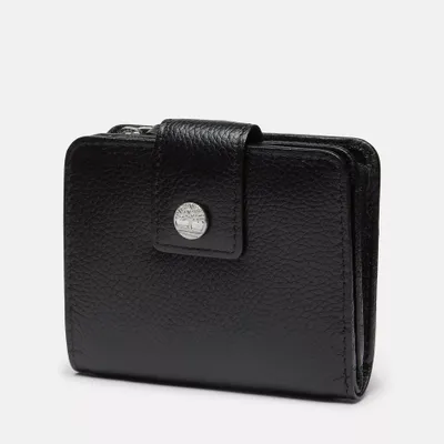 Timberland Portefeuille À Rabat Avec Languette En Cuir Sheafe Avec Porte-monnaie Pour Femme En Noir Noir, Taille TAILLE UNIQUE