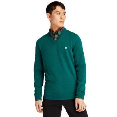 Timberland Pull À Col V Cohas Brook Pour Homme En Vert Vert